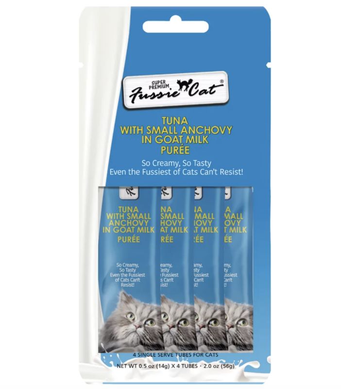 Fussie Cat Puree Tuna &amp; Small Anchovy in Goat Milk