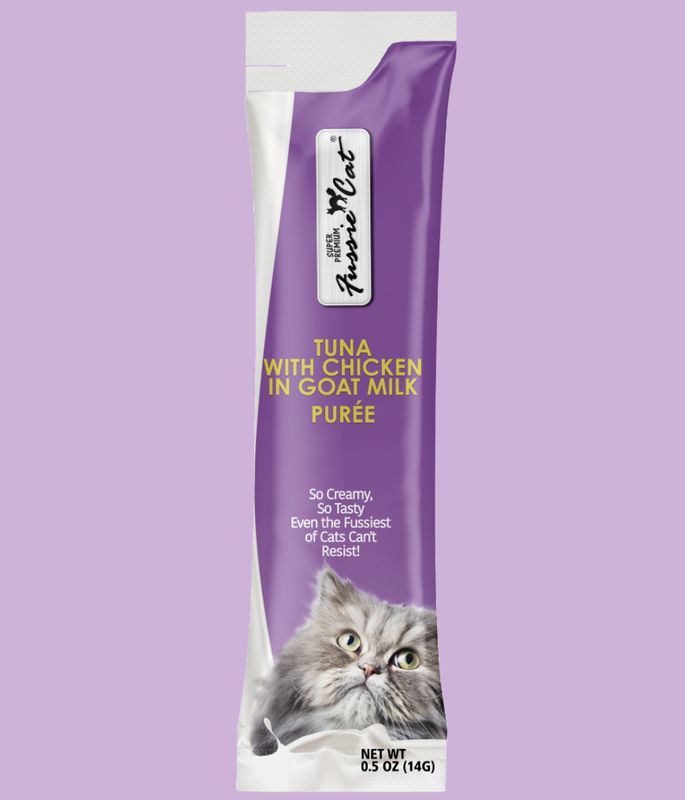 Fussie Cat Puree Tuna &amp; Chicken in Goat Milk