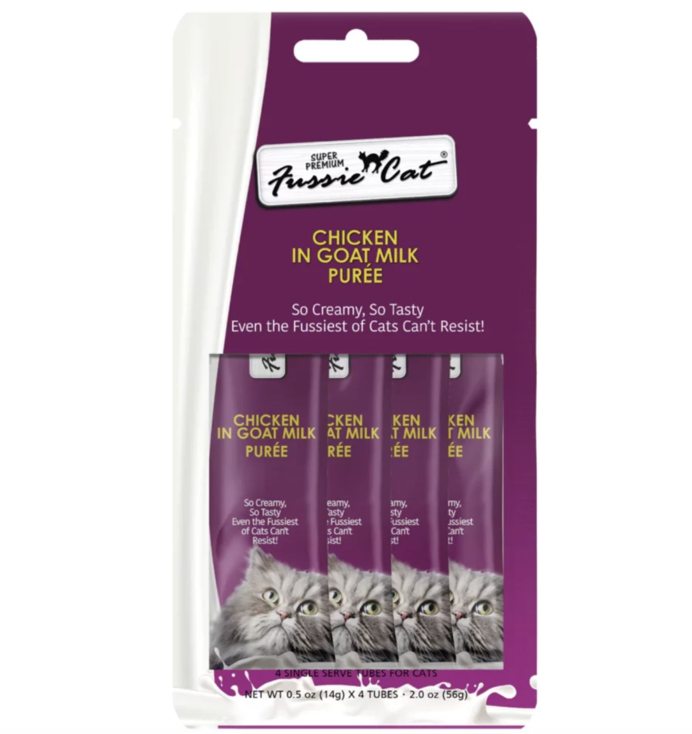 Fussie Cat Puree Chicken in Goat Milk, Size: 2oz 4pk