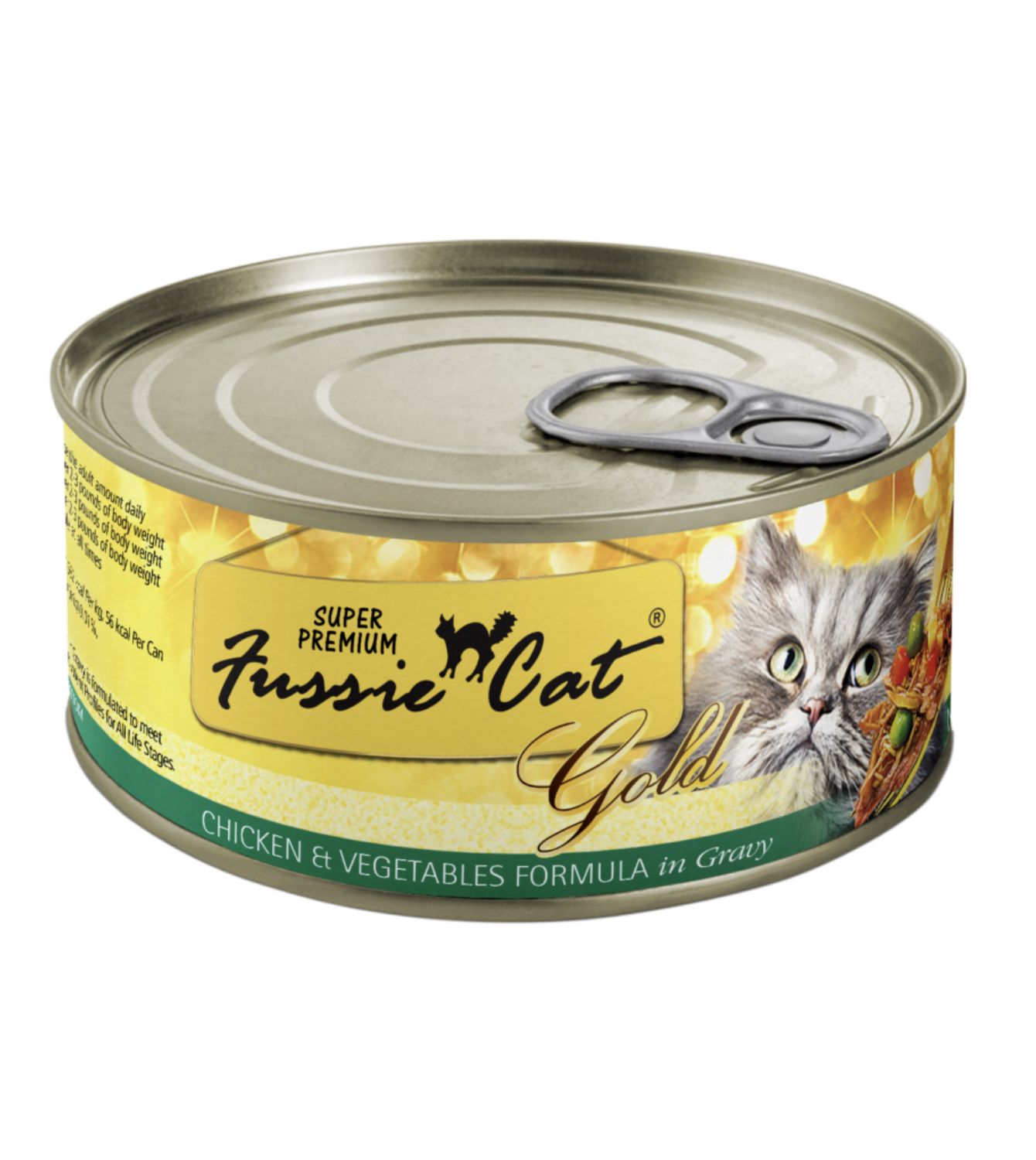 Fussie Cat Super Premium Chicken &amp; Vegetables in Gravy Can 2.82oz