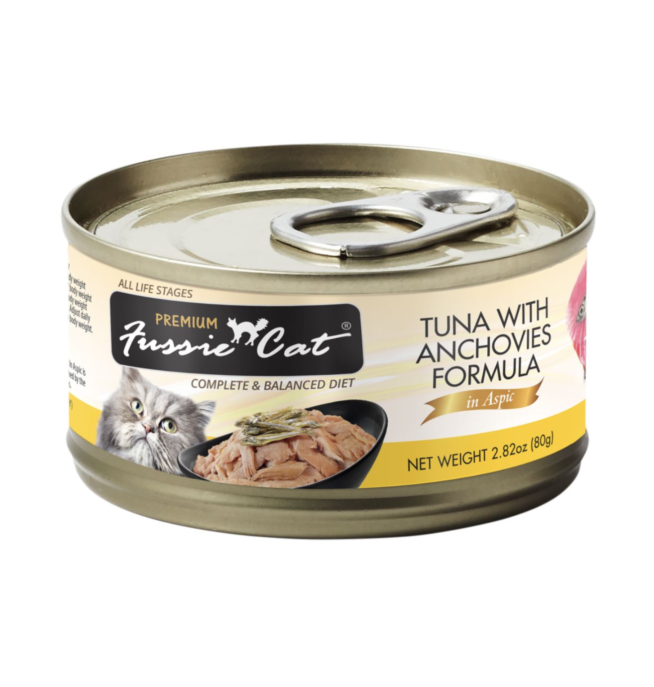 Fussie Cat Premium Tuna &amp; Anchovies in Aspic Can 2.82oz