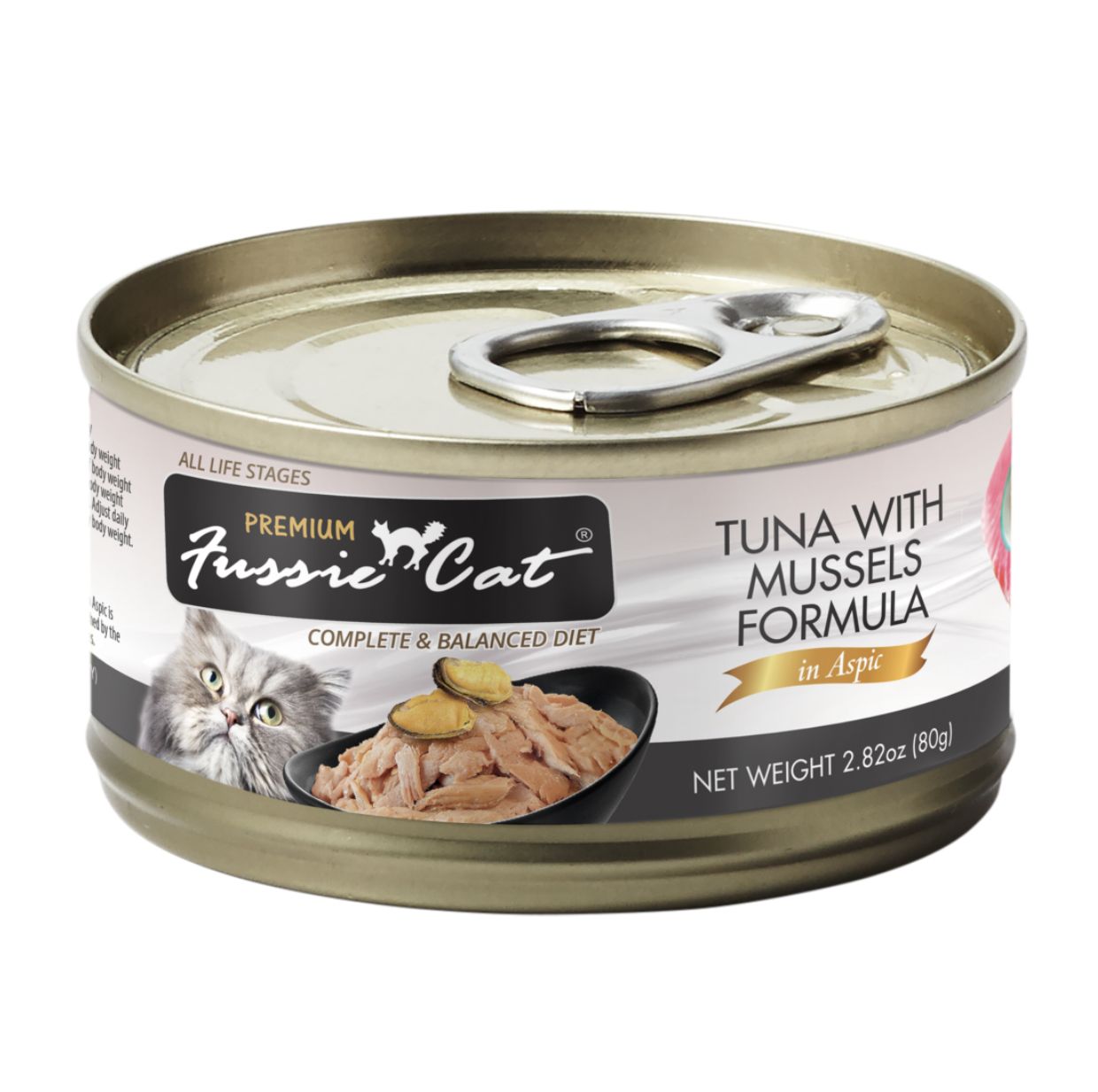 Fussie Cat Premium Tuna &amp; Mussels in Aspic Can 2.82oz