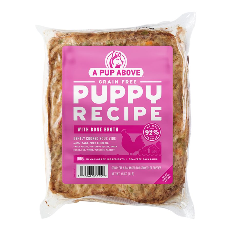 A Pup Above Frozen Gently Cooked Puppy Recipe, Size: 1lb