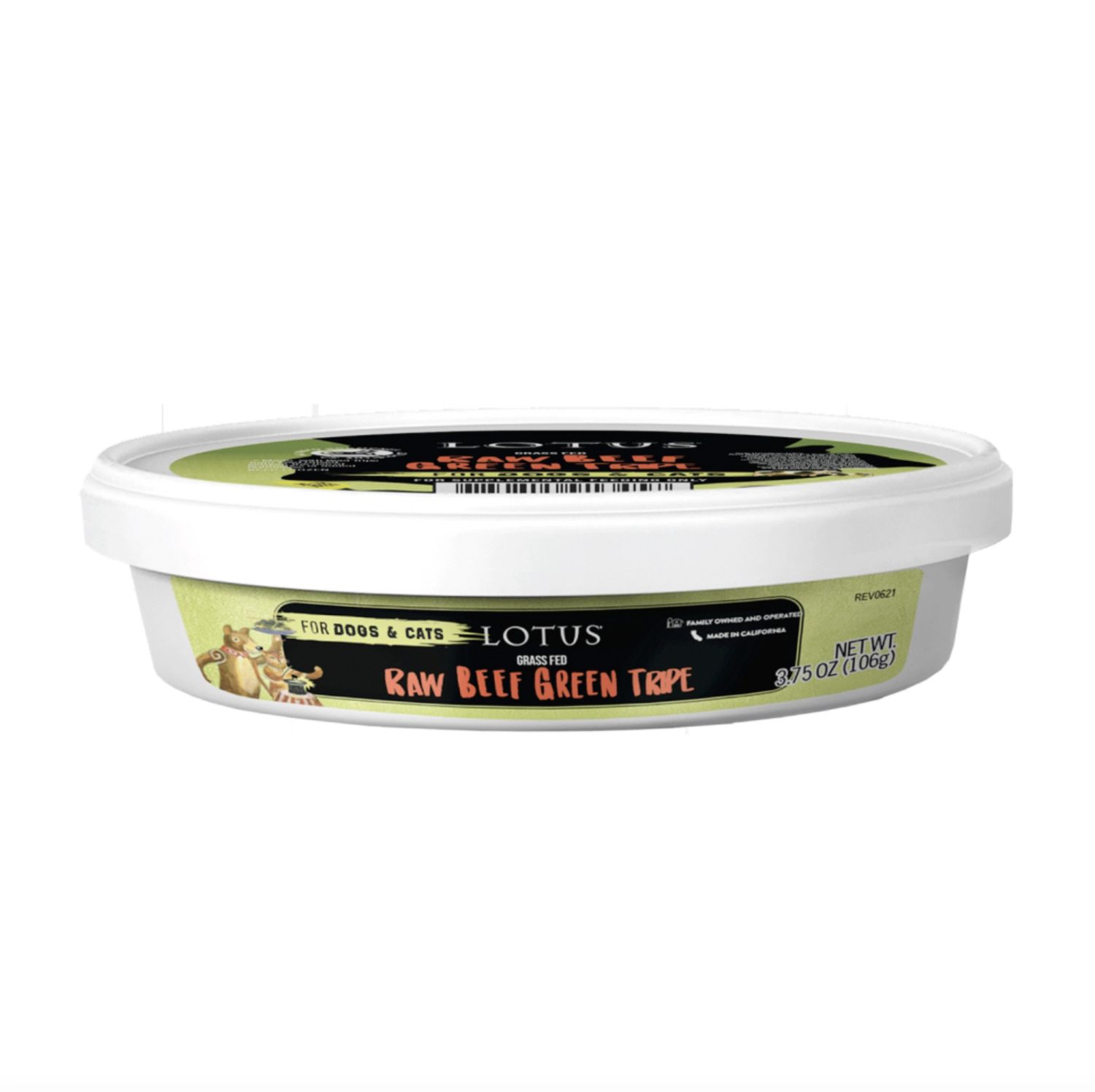 Lotus Dog &amp; Cat Frozen Topper Beef Green Tripe 3.75oz