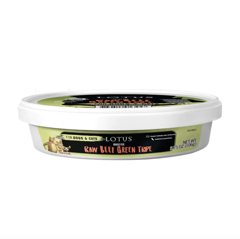 Lotus Dog &amp; Cat Frozen Topper Beef Green Tripe 3.75oz