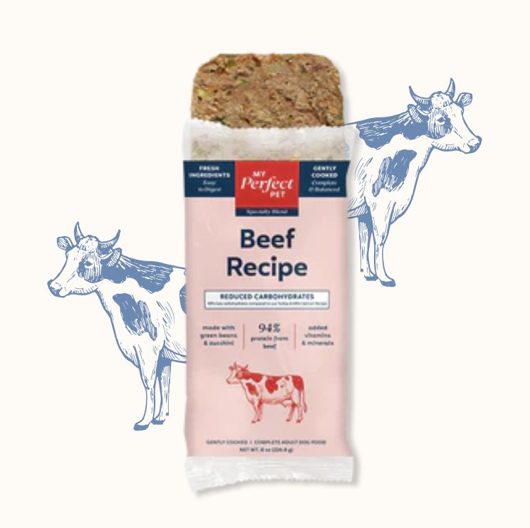 My Perfect Pet Dog Frozen Reduced Carbohydrates Beef, Size: 8oz Single
