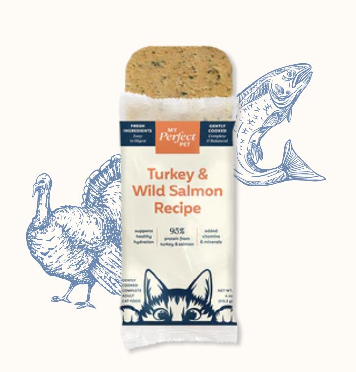 My Perfect Pet Cat Frozen Turkey &amp; Wild Salmon, Size: 4oz Single