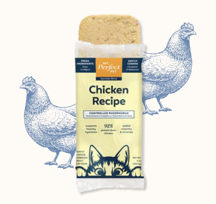 My Perfect Pet Cat Frozen Controlled Phosphorus Chicken, Size: 4oz Single