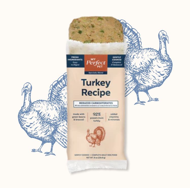 My Perfect Pet Dog Frozen Reduced Carbohydrates Turkey, Size: 8oz Single
