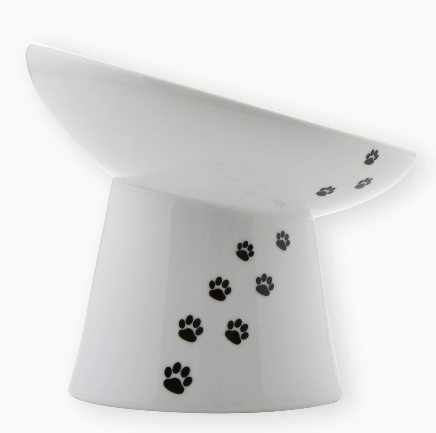 Necoichi Dog Raised Tilted Stress Free Ceramic Food Bowl