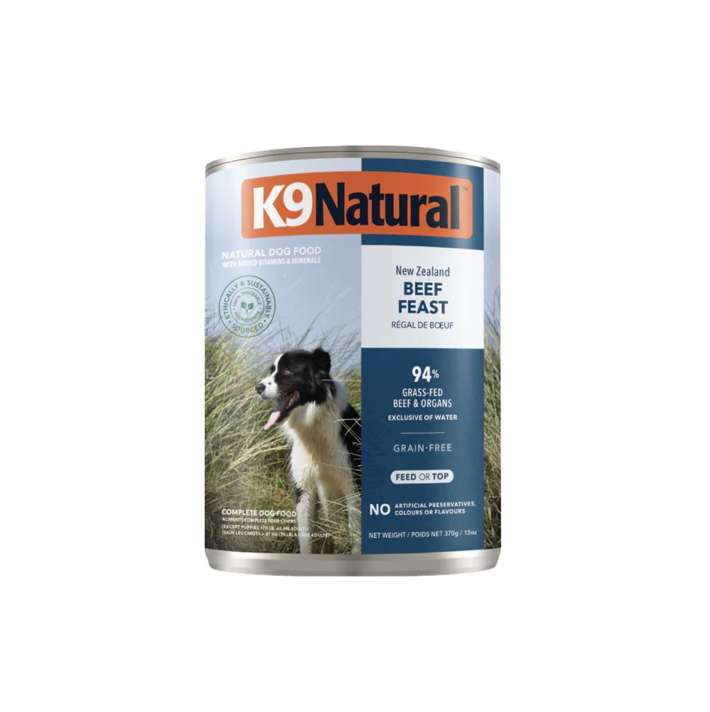 K9 Natural Dog Beef Feast Can 13oz