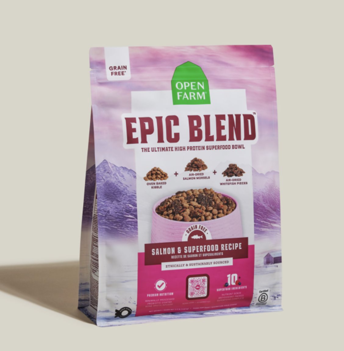 Open Farm Dog Epic Blend Grain Free Salmon &amp; Superfood, Size: 3.5lb