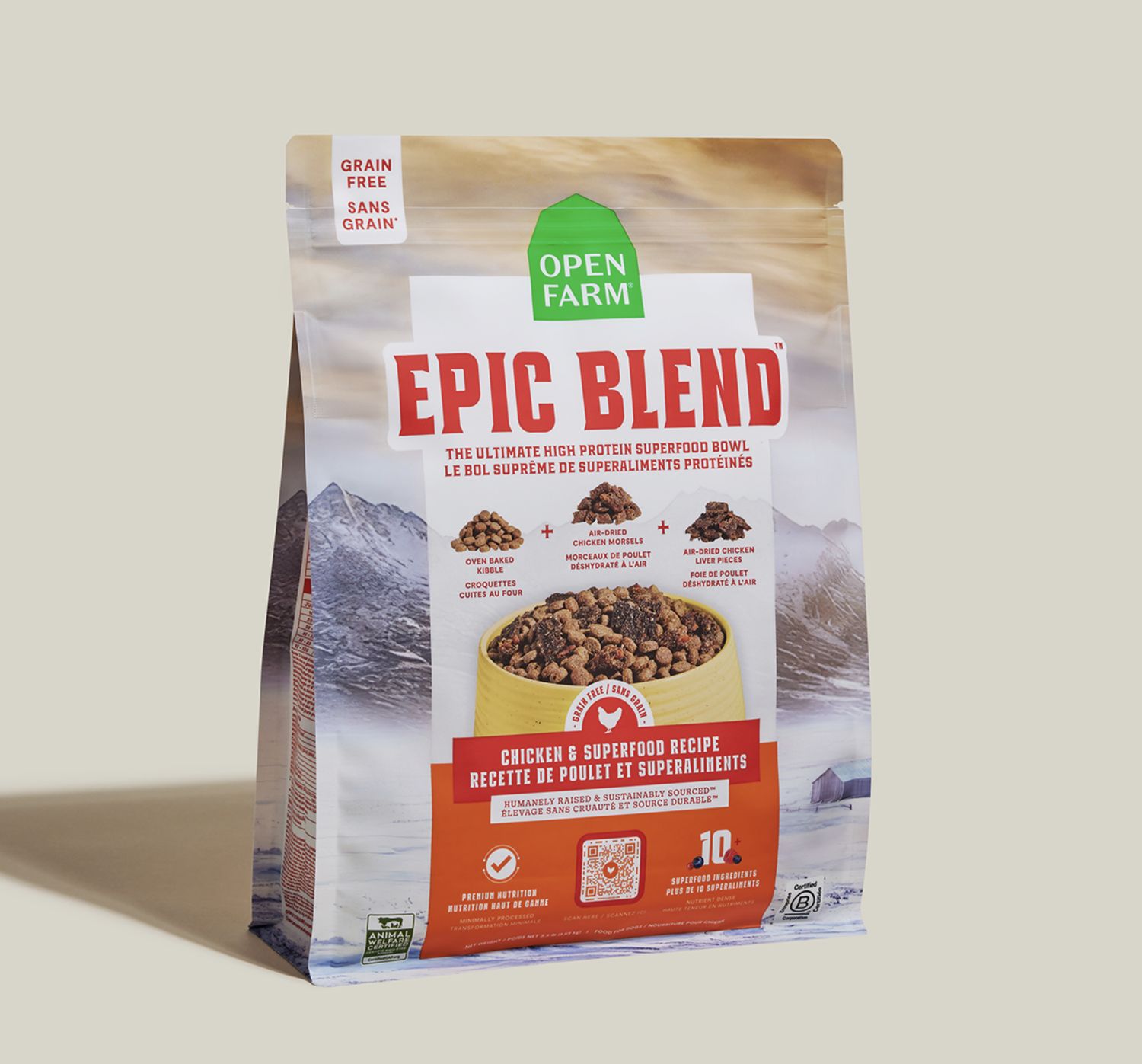 Open Farm Dog Epic Blend Grain Free Chicken &amp; Superfood, Size: 3.5lb