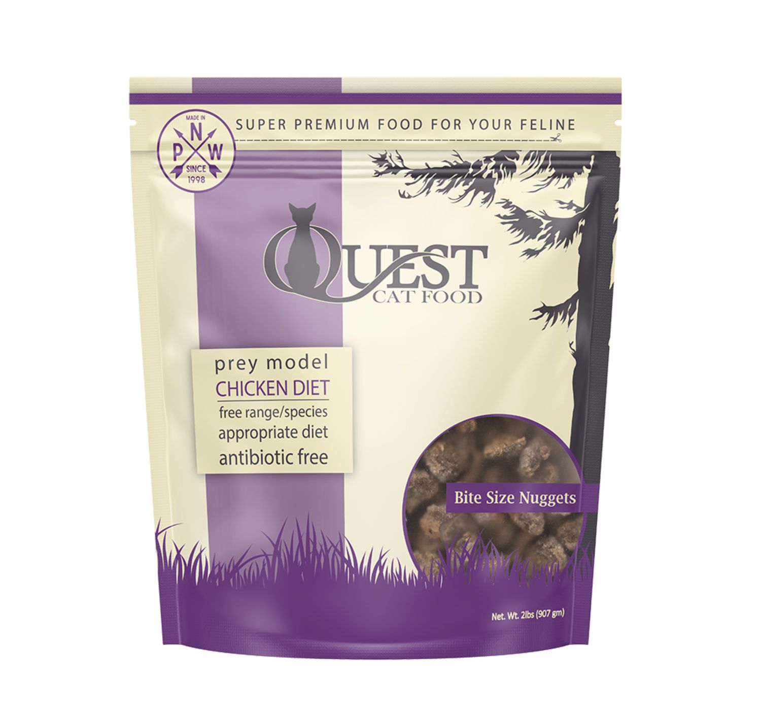 Quest Cat Frozen Raw Chicken 2lb