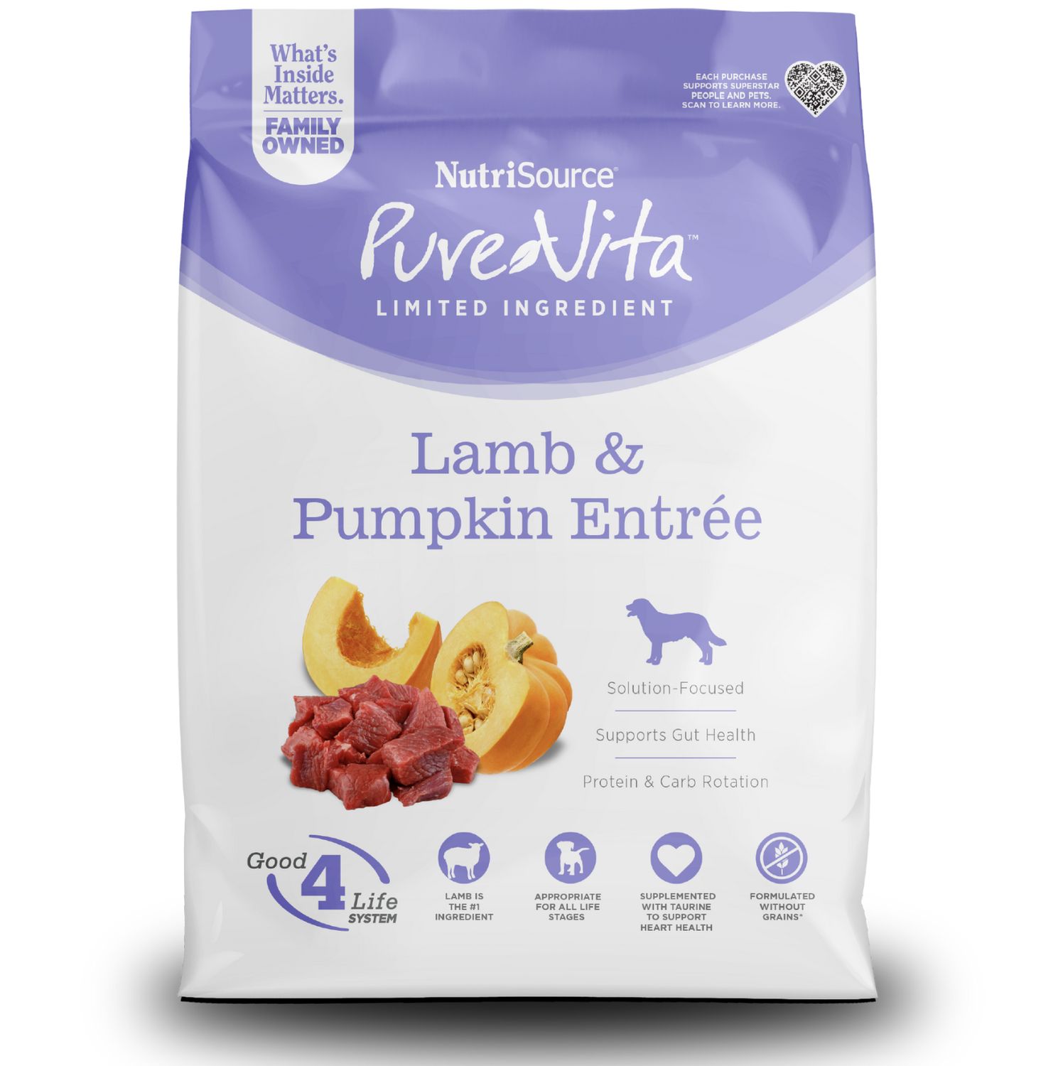 PureVita Dog Lamb &amp; Pumpkin Entrée, Size: 4lb