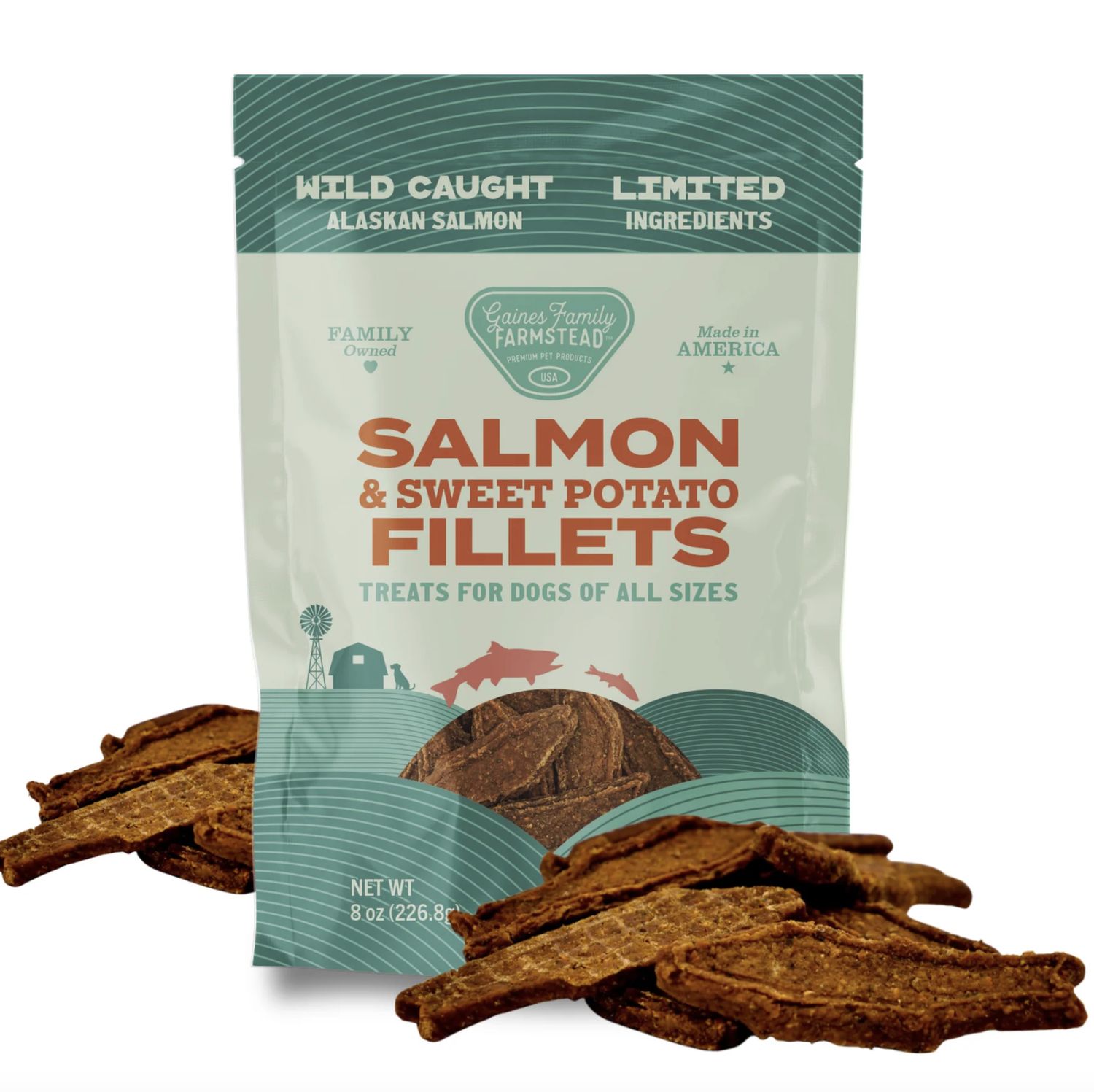 Gaines Family Dog Sweet Potato &amp; Salmon Fillets 8oz