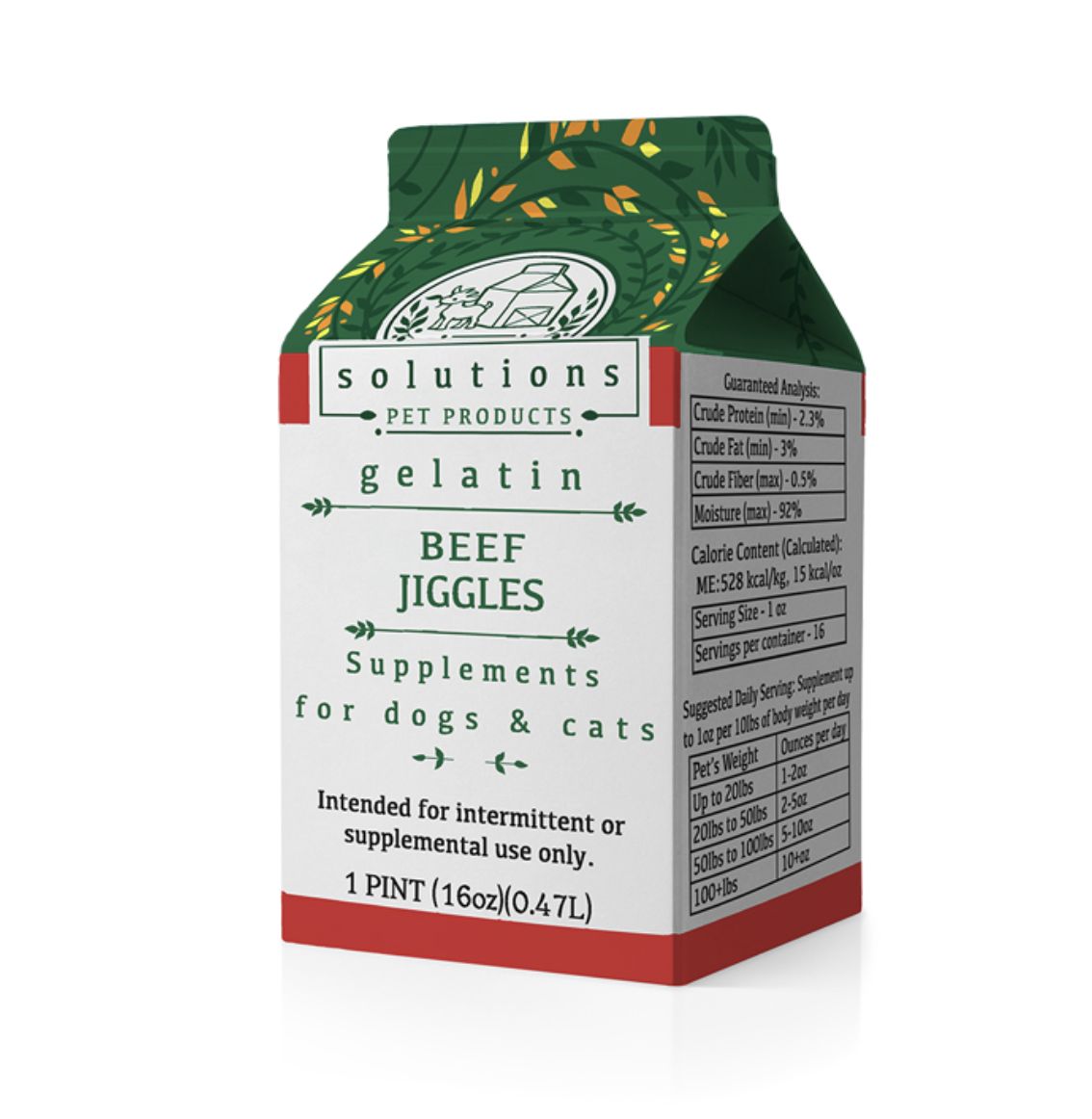 Solutions Frozen Raw Beef Jiggles 16oz