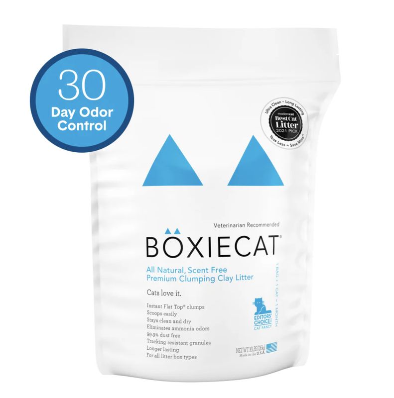 BoxieCat Unscented Natural Clumping Clay Litter 16lb