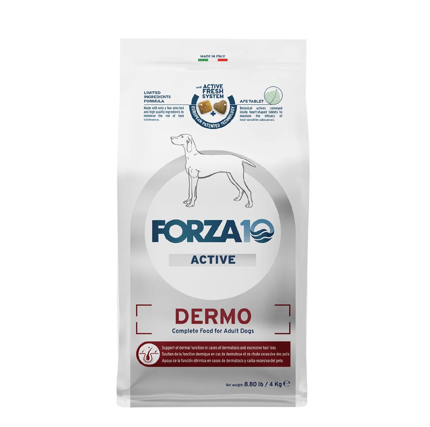 Forza10 Dog Dermo Skin &amp; Coat Support, Size: 8.8lb