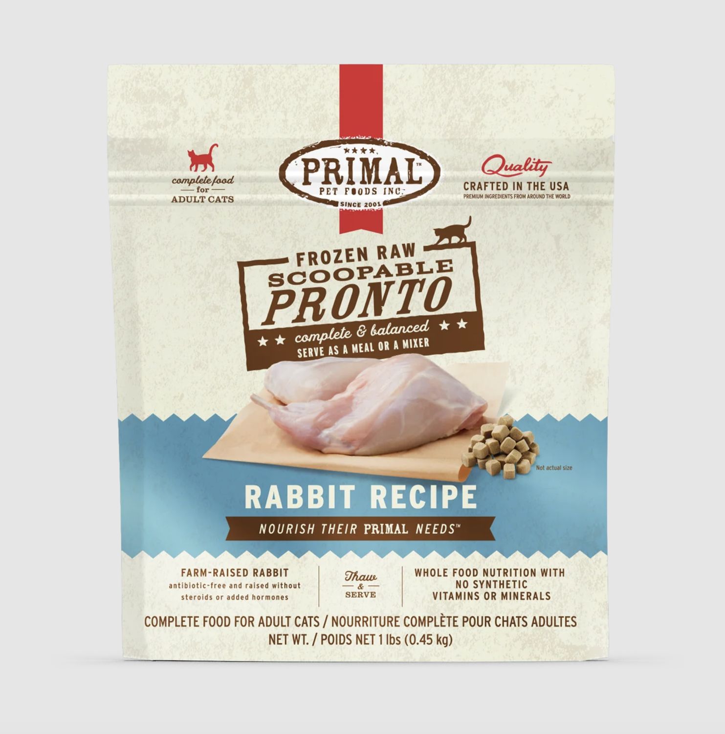 Primal Cat Frozen Pronto Rabbit 1lb