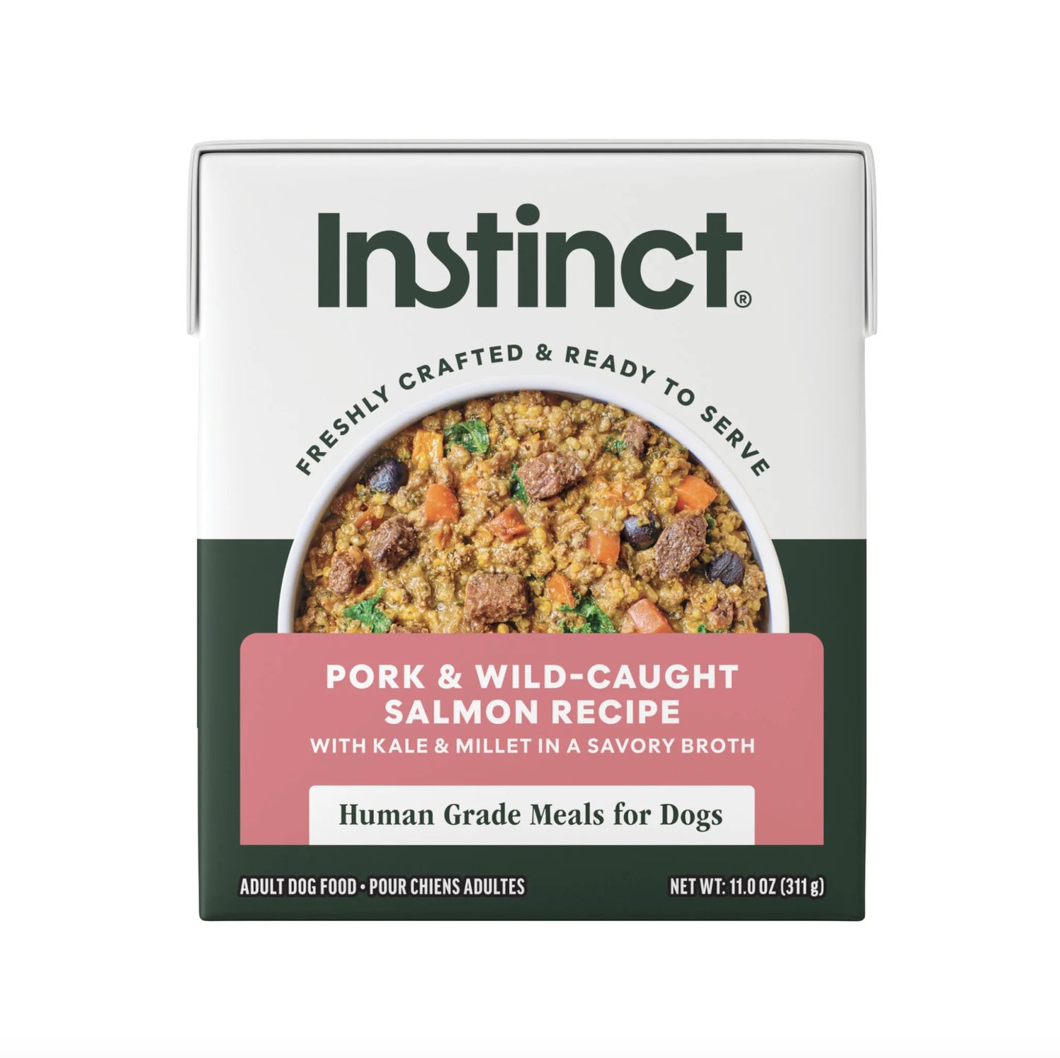 Instinct Dog Freshly Crafted Meals Pork &amp; Wild-Caught Salmon 11oz