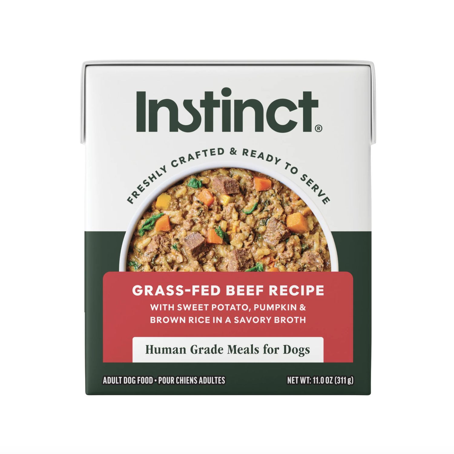 Instinct Dog Freshly Crafted Meals Grass-Fed Beef 11oz