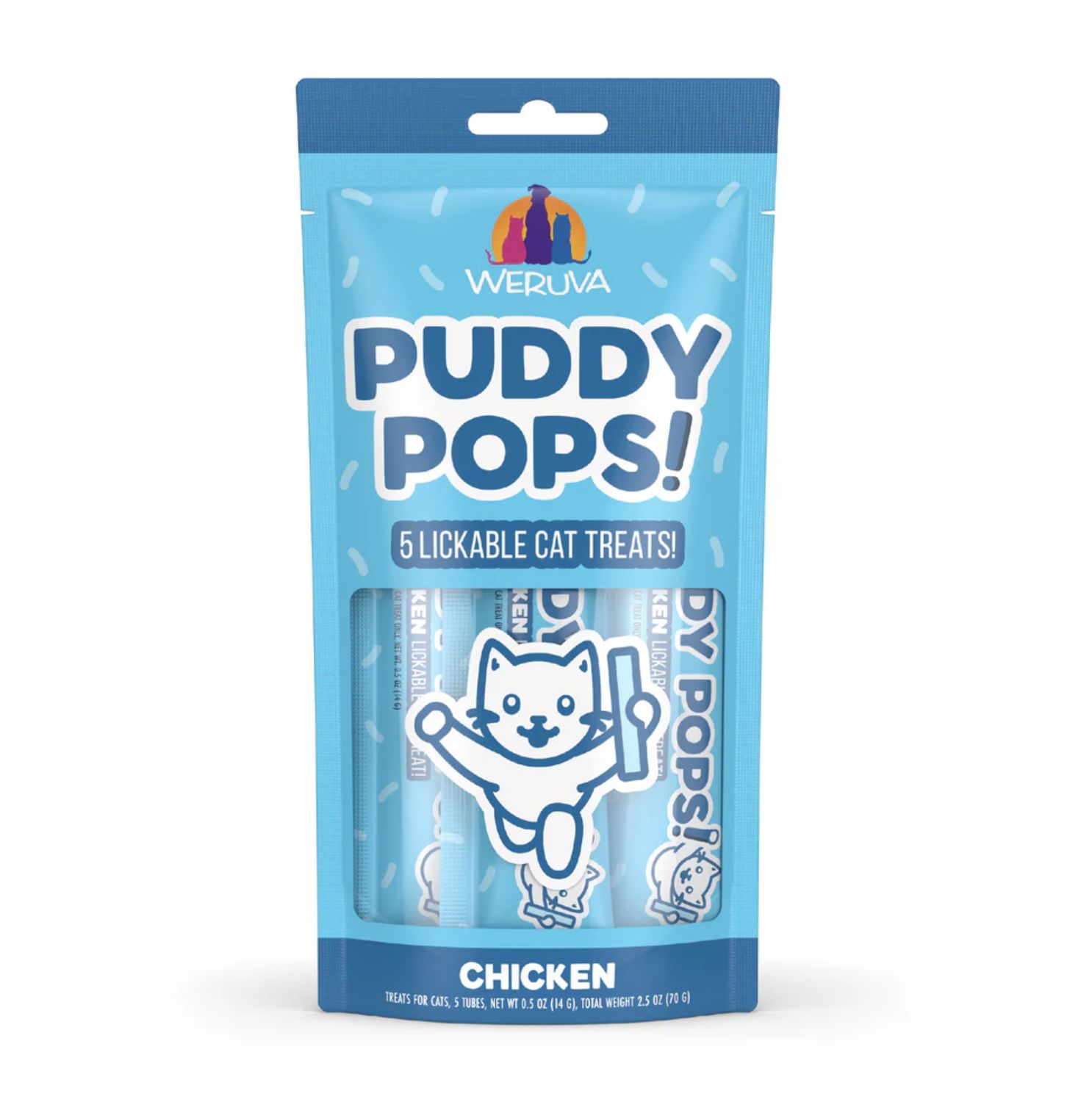 Weruva Cat Puddy Pops Lickable Chicken Treats 2.5oz