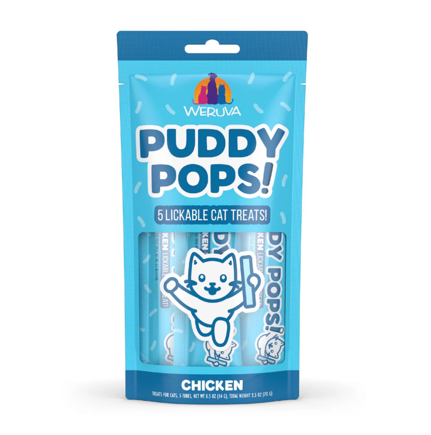 Weruva Cat Puddy Pops Lickable Chicken Treats 2.5oz