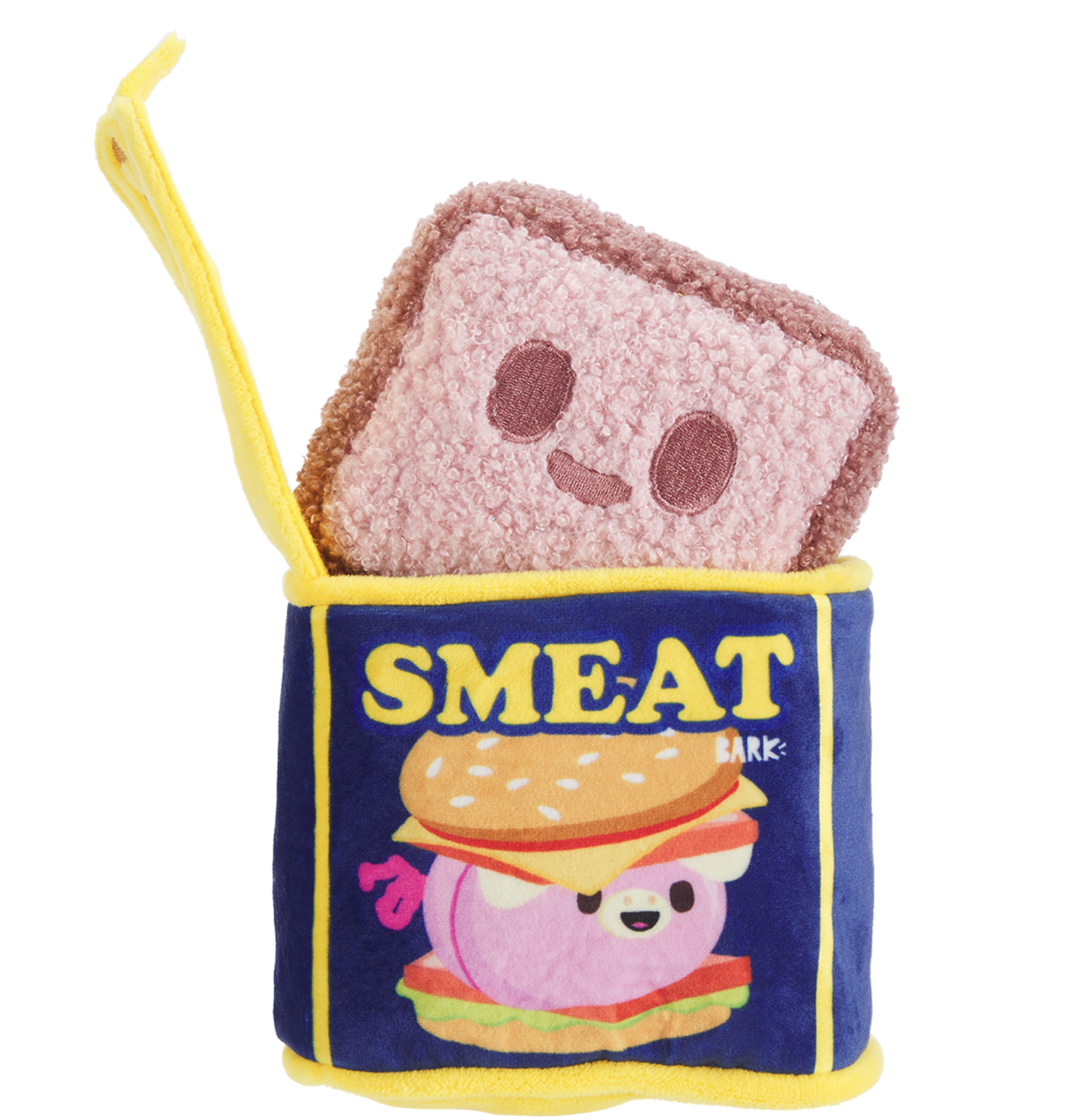 BARK Dog Canned Smeat Plush Multi-Part + Enrichment Toy