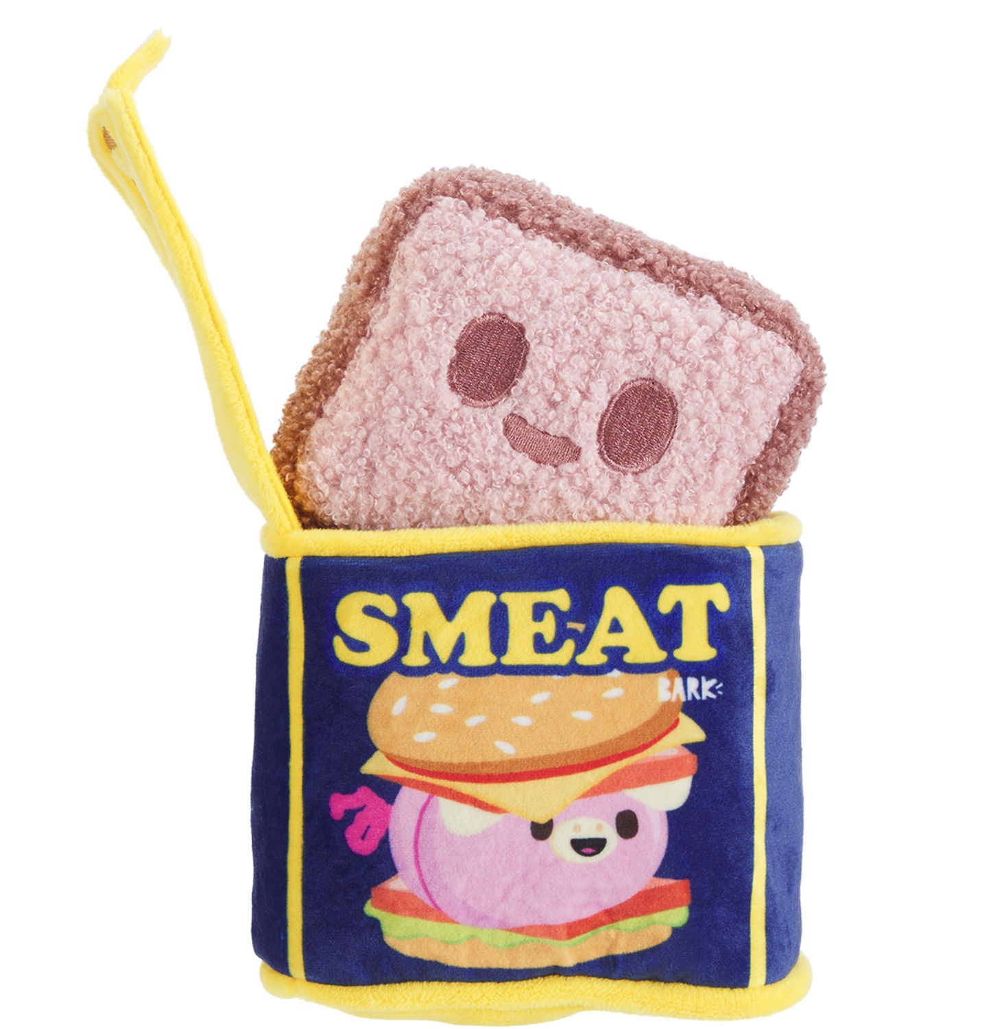 BARK Dog Canned Smeat Plush Multi-Part + Enrichment Toy