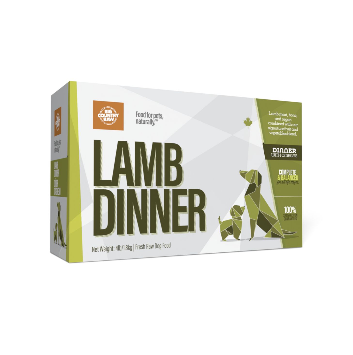 Big Country Raw Dog Frozen Lamb 4lb