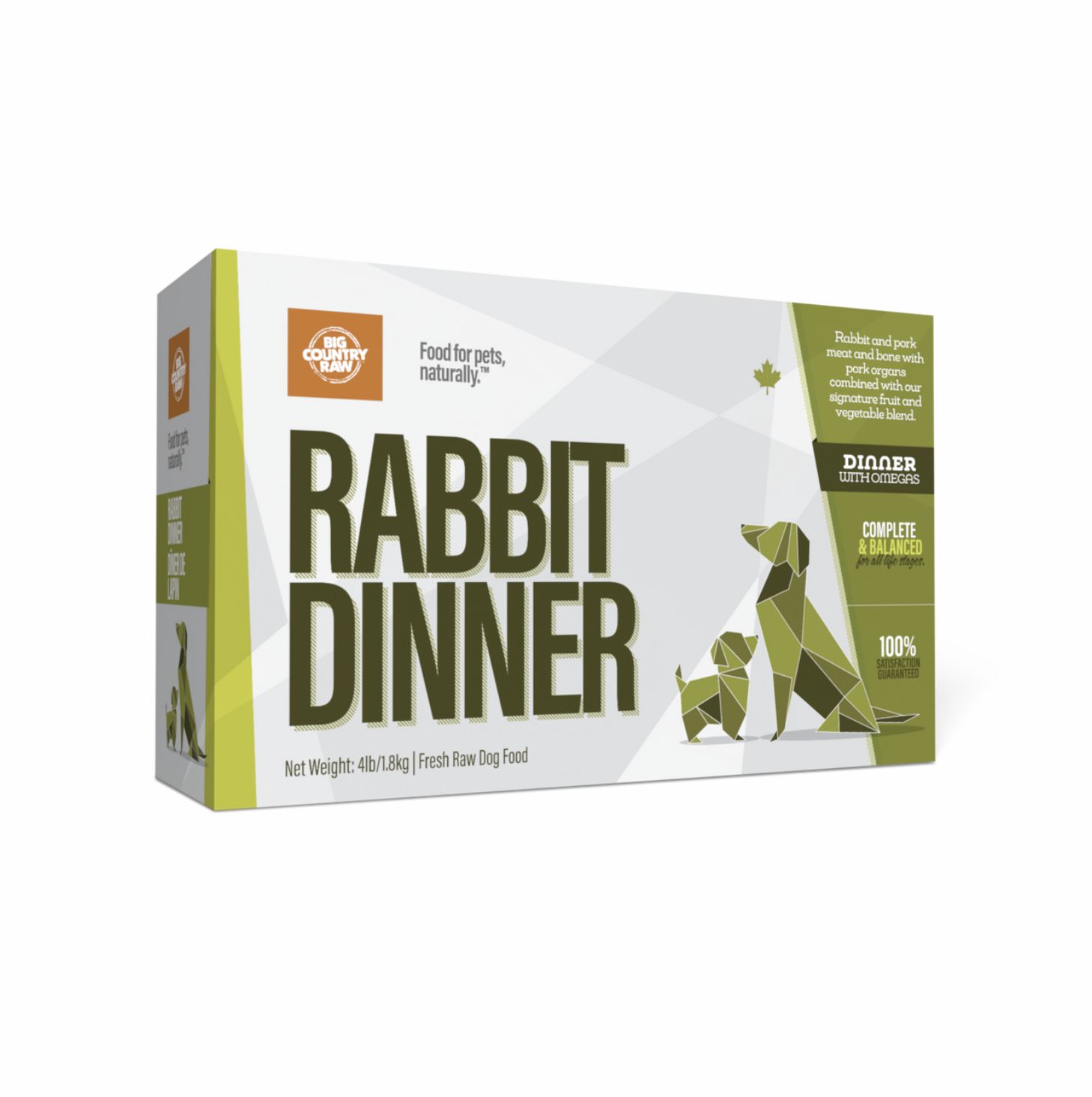 Big Country Raw Dog Frozen Rabbit 4lb