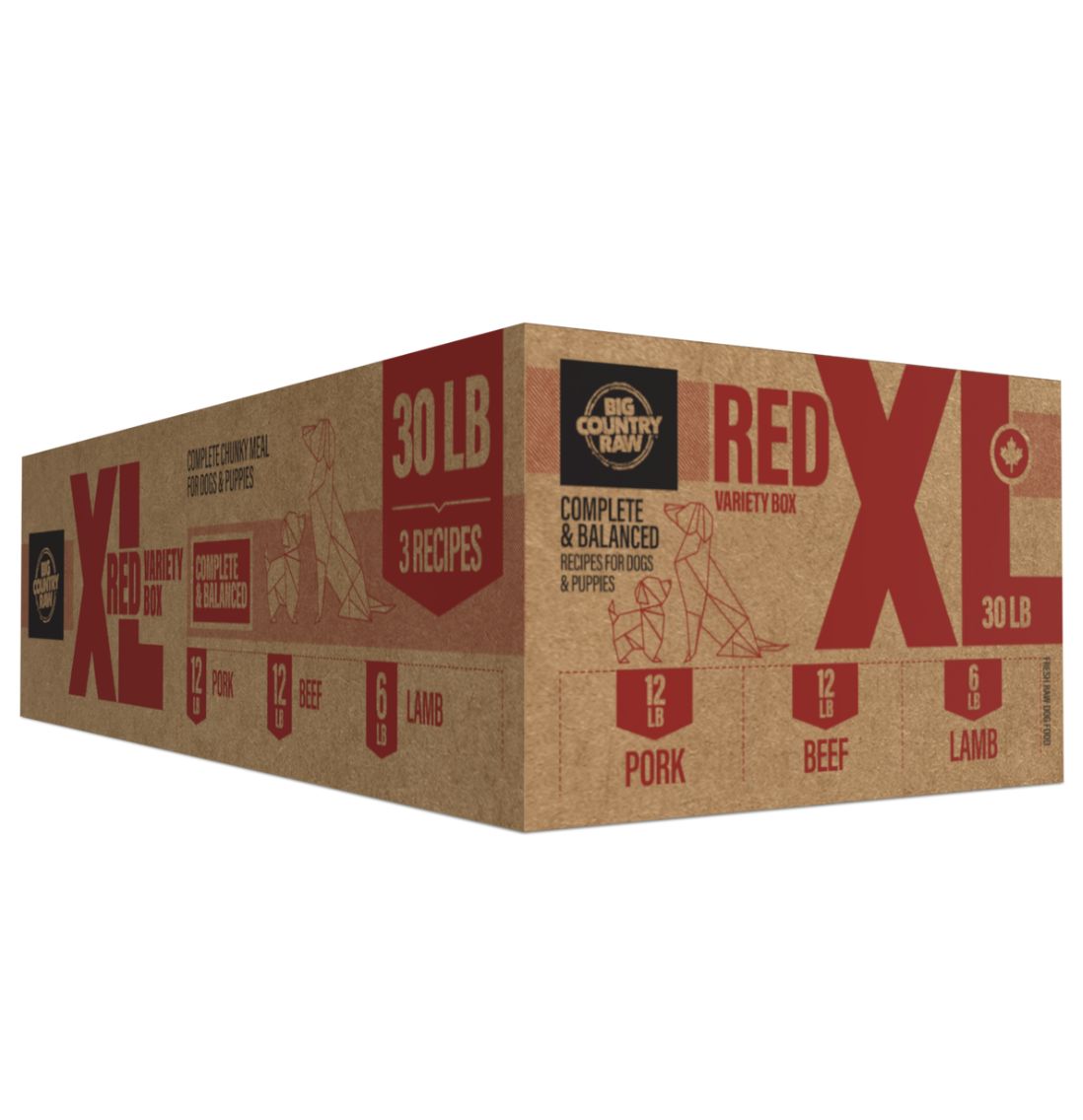 Big Country Raw Dog Frozen XL Red 30lb
