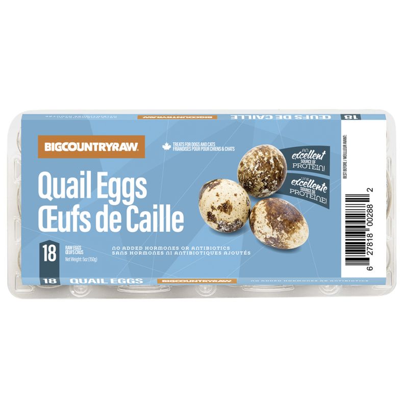 Big Country Raw Dog Frozen Quail Eggs 18pk