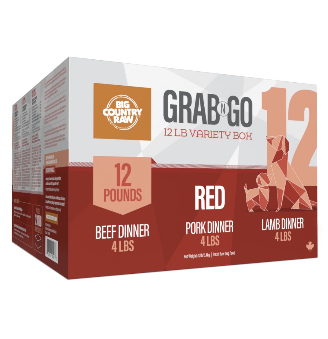 Big Country Raw Dog Frozen Grab N Go Red 12lb