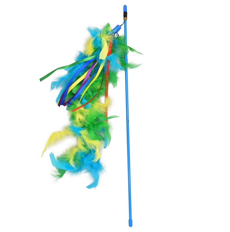 Multipet Cat Danglers Wand Ribbon Assorted 20''