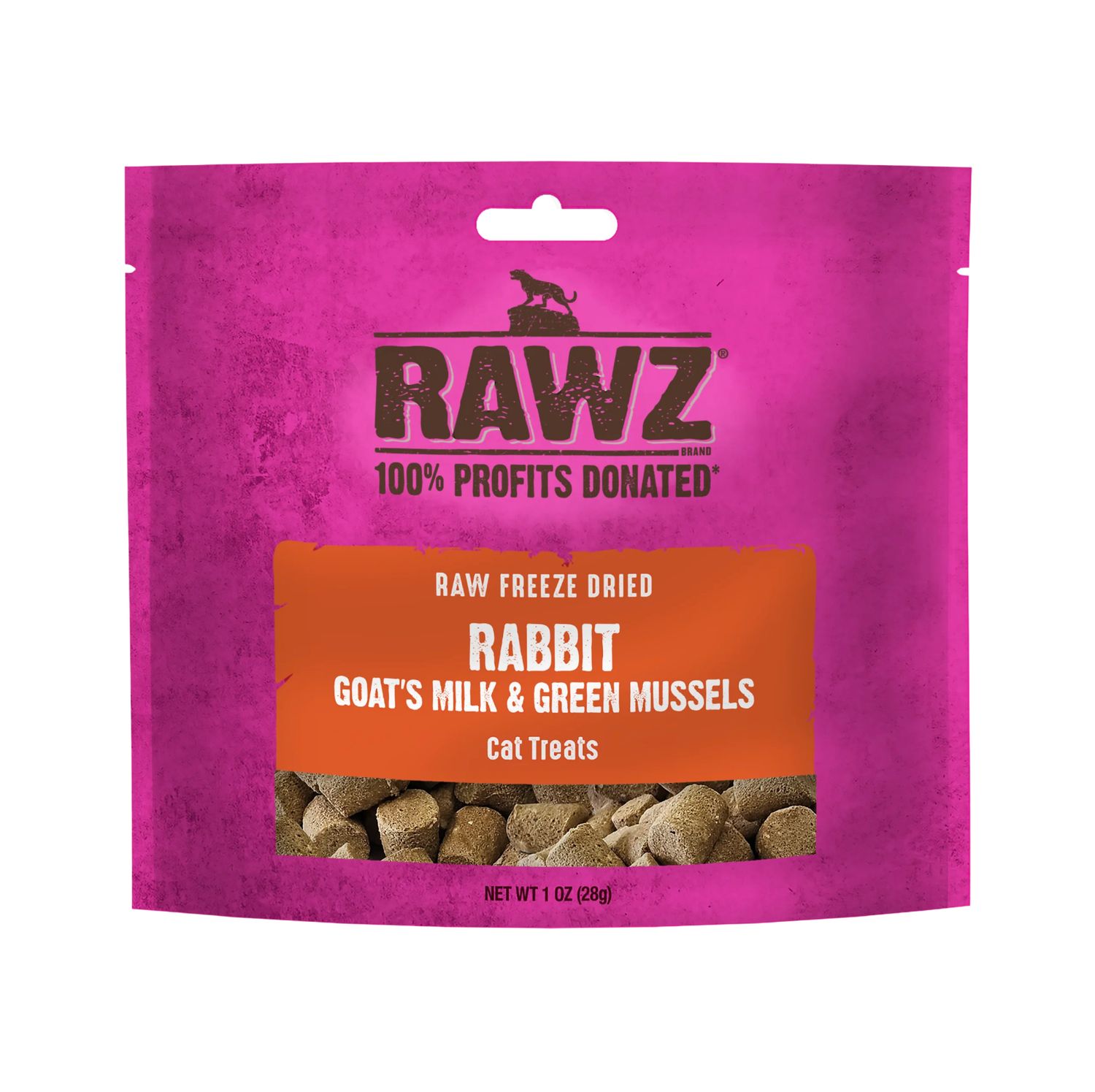 Rawz Cat Freeze-Dried Treats Rabbit &amp; Mussel 1oz