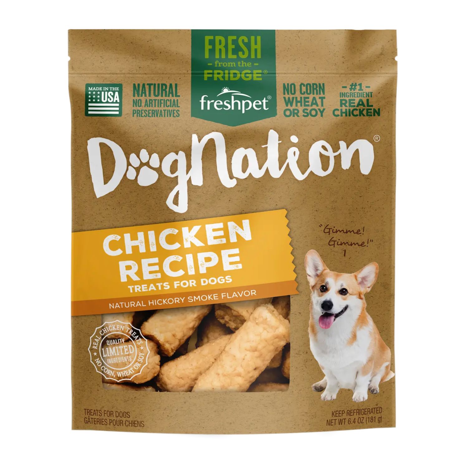FreshPet DogNation Chicken Treats 6.4oz