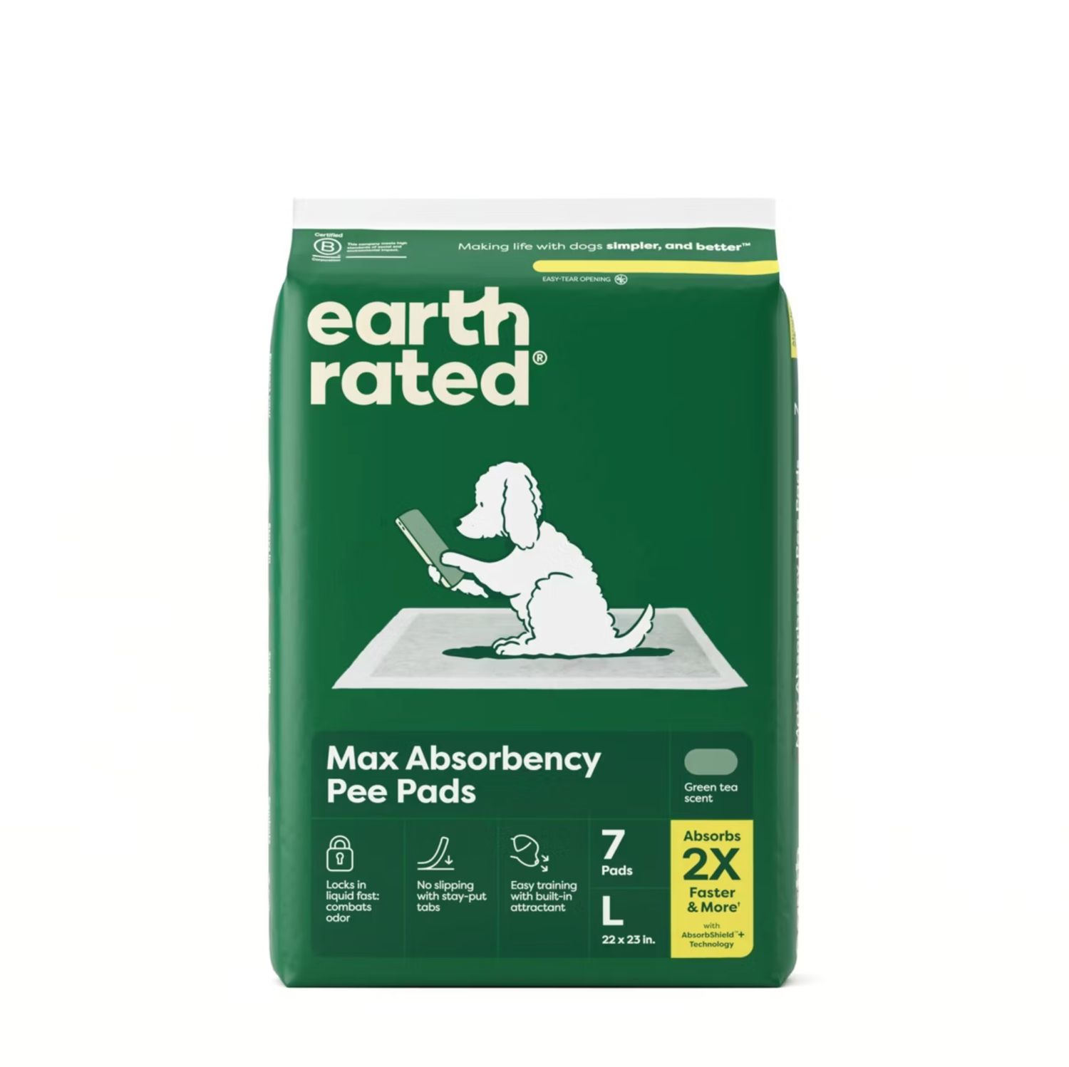 Earth Rated Max Absorbency Training Pee Pads Large, Size: 7 Count