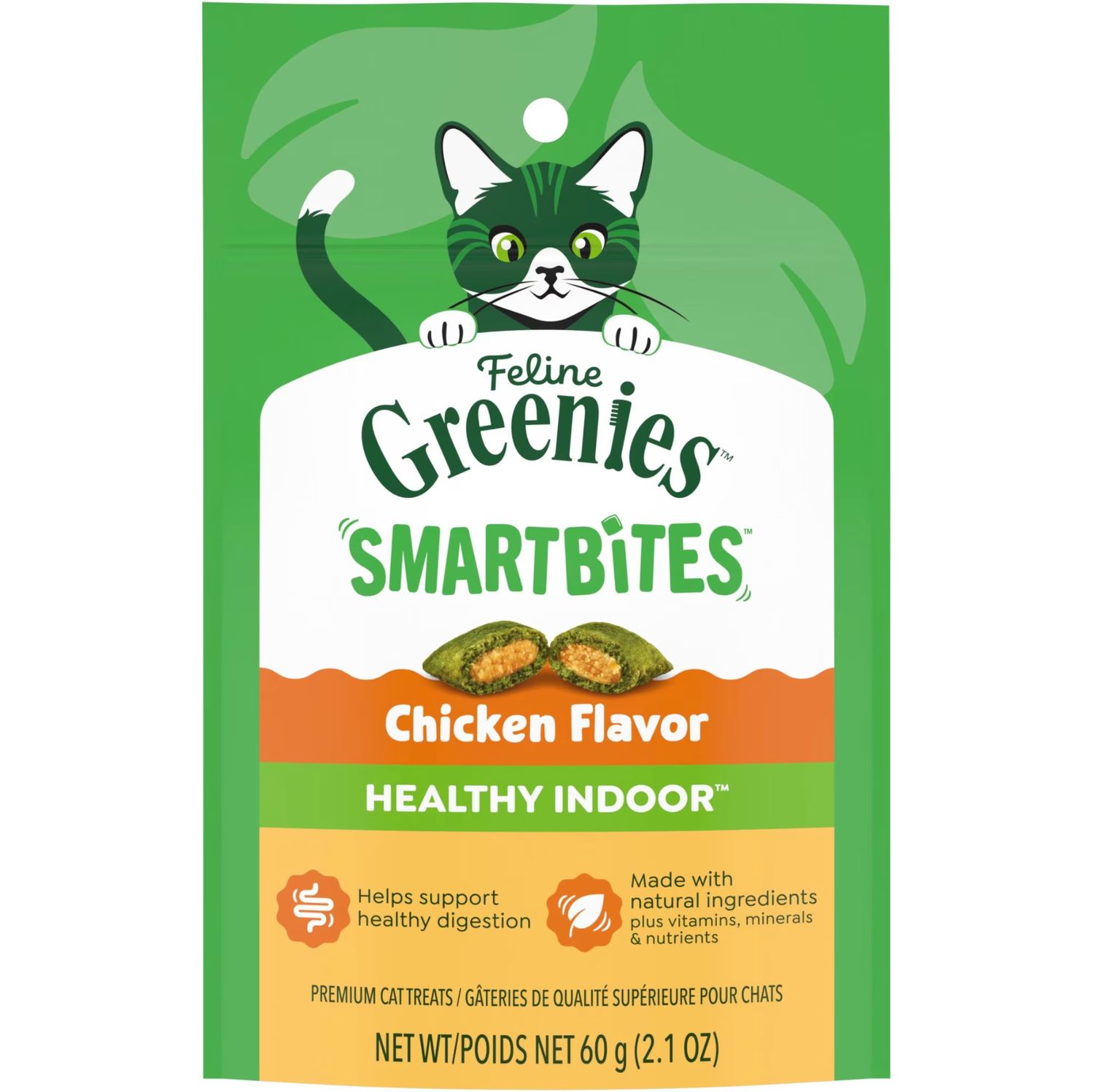 Greenies Cat Treat SmartBites Chicken 2.1oz