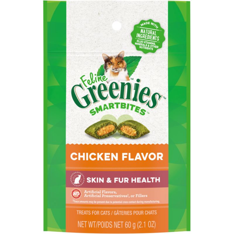 Greenies Cat Treat SmartBites Chicken 2.1oz