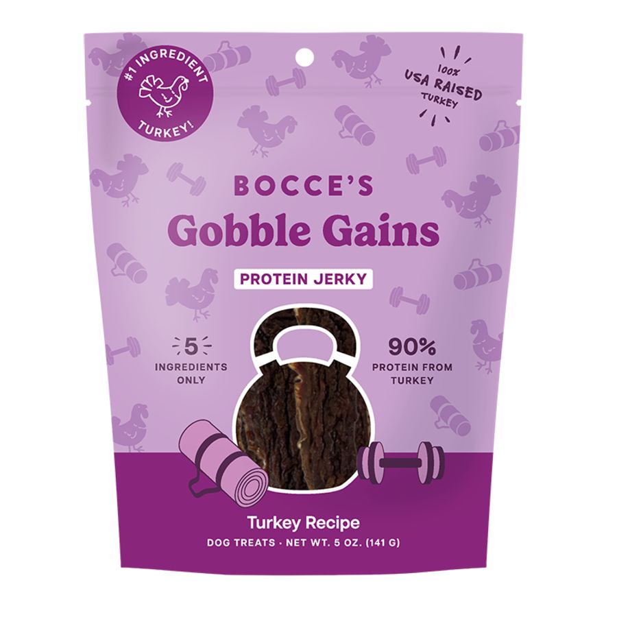 Bocce's Dog Jerky Protein Cuts Gobble Gains 5oz