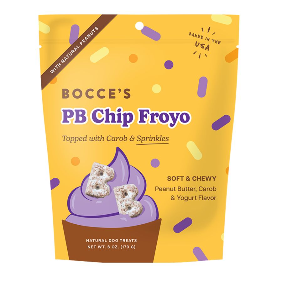 Bocce's Dog Soft &amp; Chewy's Froyo PB Chip 6oz