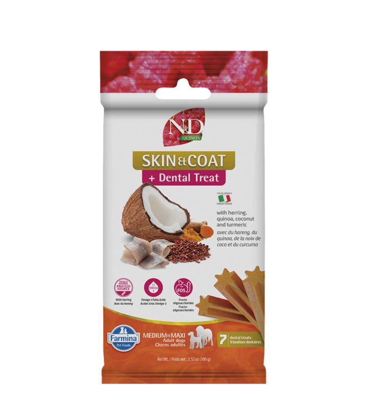 Farmina Dog Dental Treats Skin &amp; Coat Herring