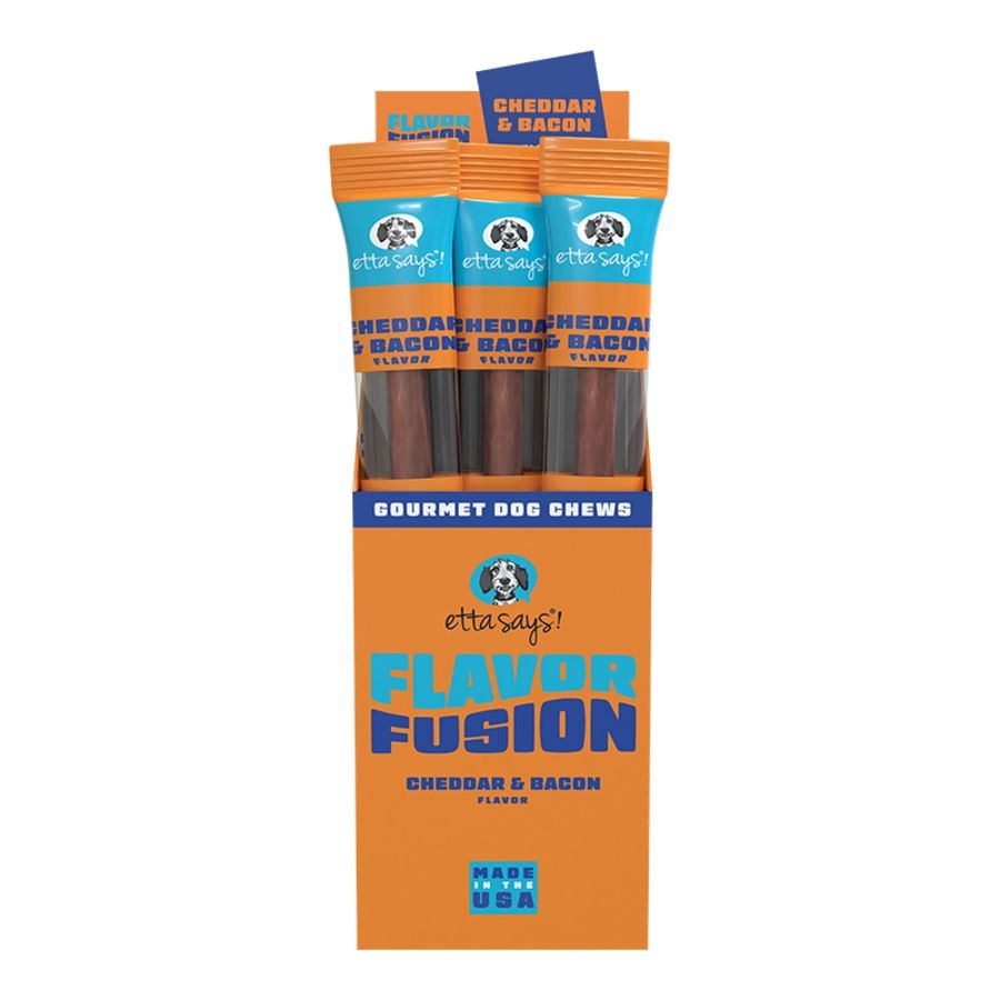 Etta Says Dog Flavor Fusion Cheese &amp; Bacon Chew 2oz