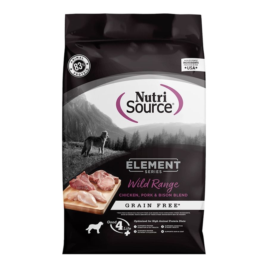 NutriSource Dog Element Series Grain Free Wild Range 24lb