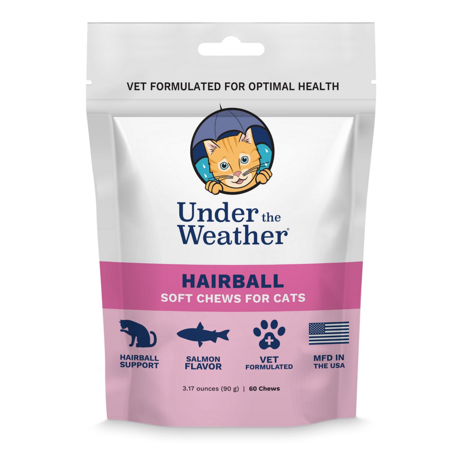 Under the Weather Cat Hairball Support Soft Chews 60ct