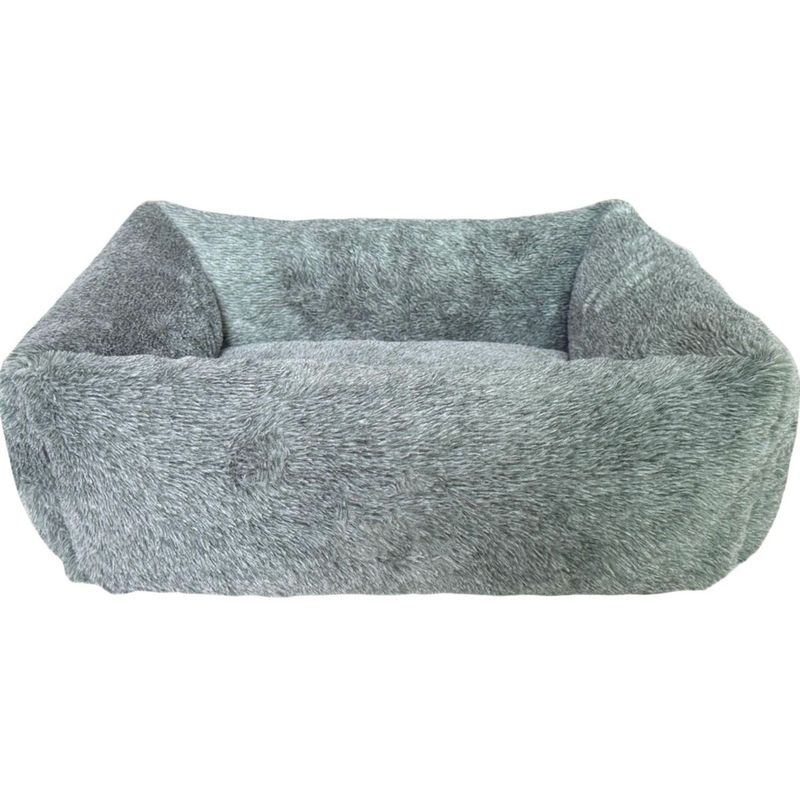 Sleep Zone Faux Fur Rectangle Bed