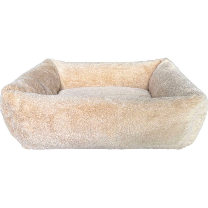 Sleep Zone Faux Fur Rectangle Bed