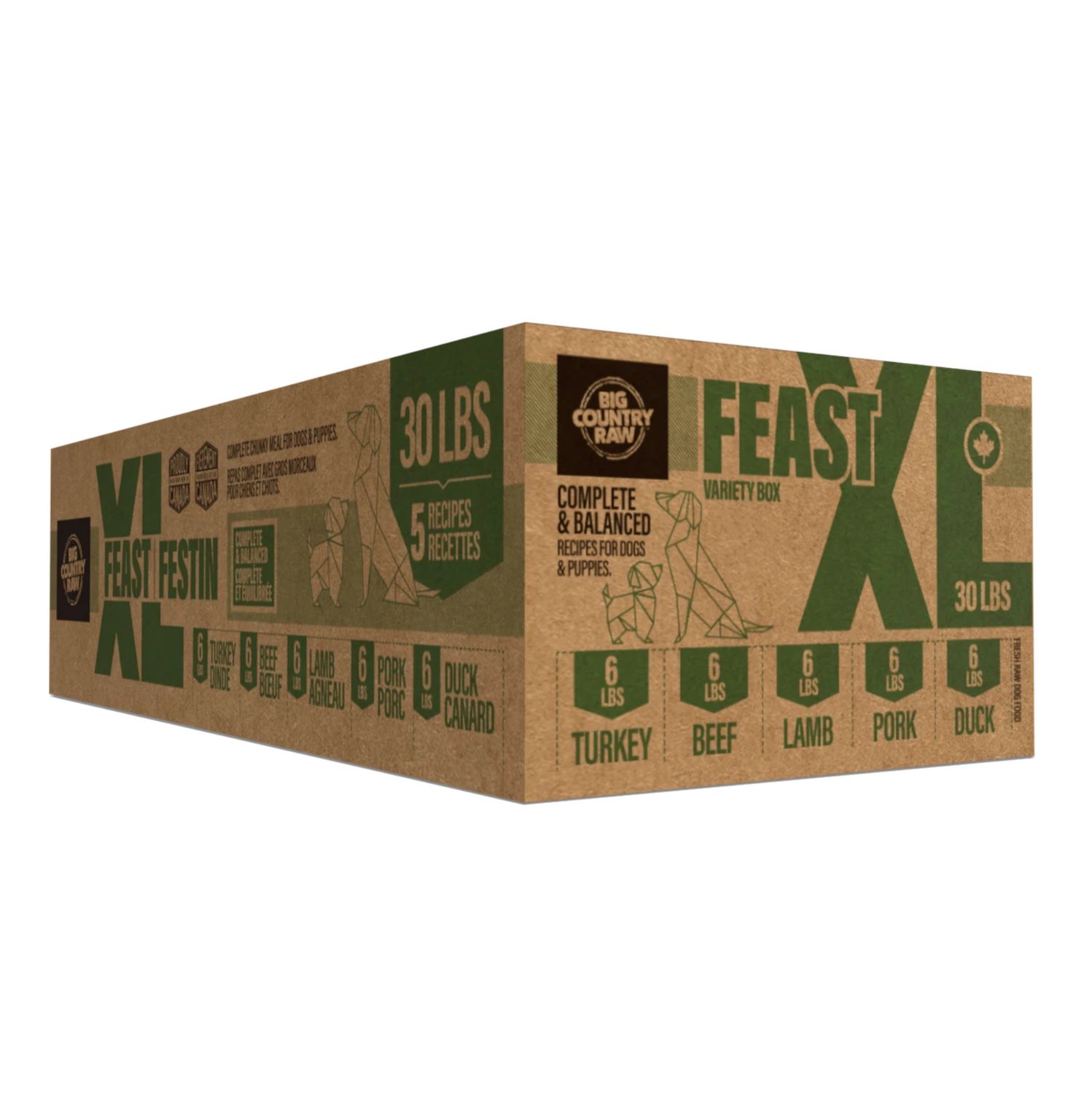 Big Country Raw Dog Frozen XL Feast 30lb